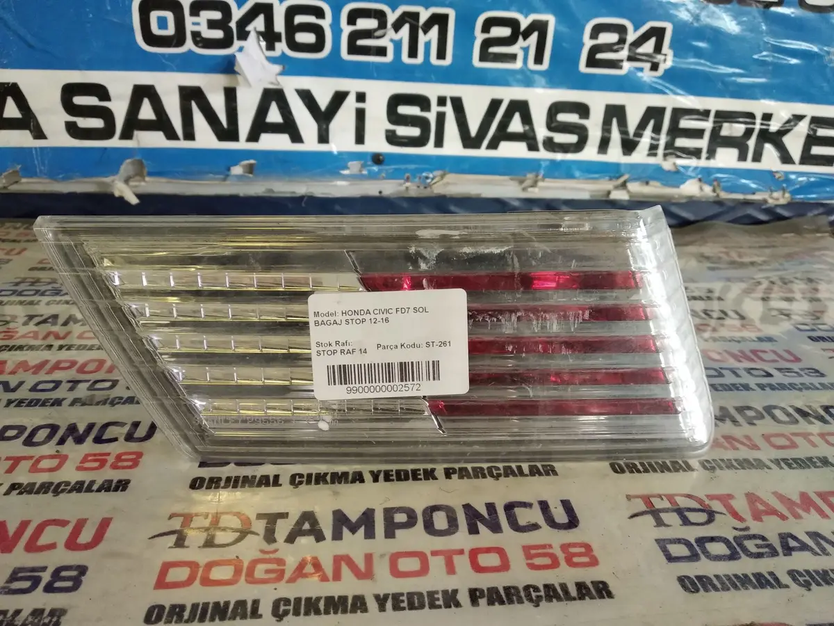Honda Civic Sol İç Stop Fd 7 Orjinal Çıkma 12-16