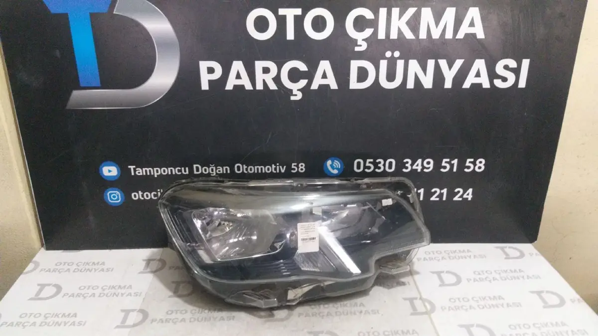 Peugeot Rifter Sağ Far Merceksiz 17-20