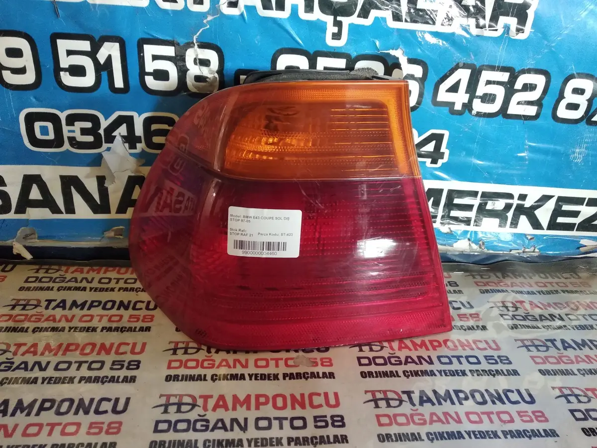 BMW 3 Serisi Sol Dış Stop E 46 Coupe Orjinal Çıkma 97-05