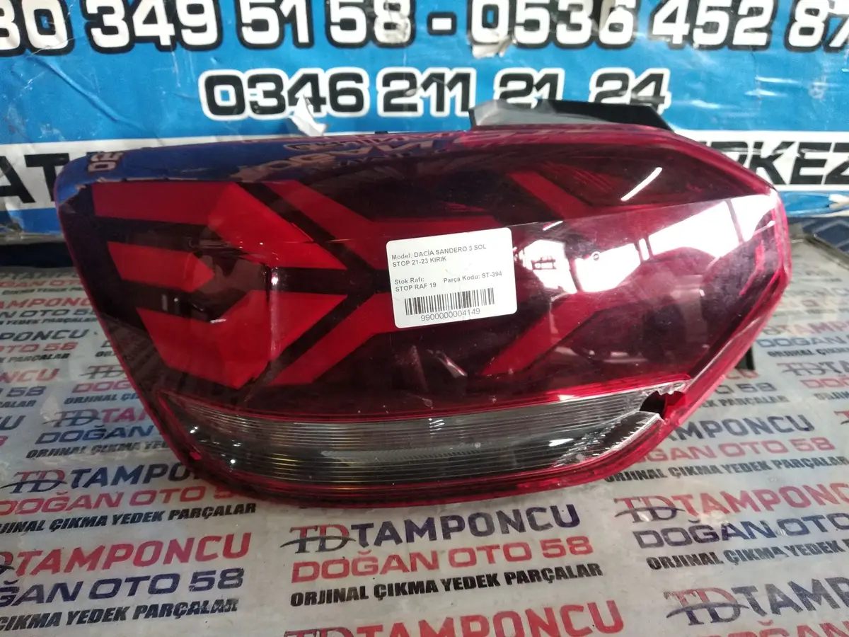 Dacia Sandero Sol Stop 3 Orjinal Çıkma 21-23