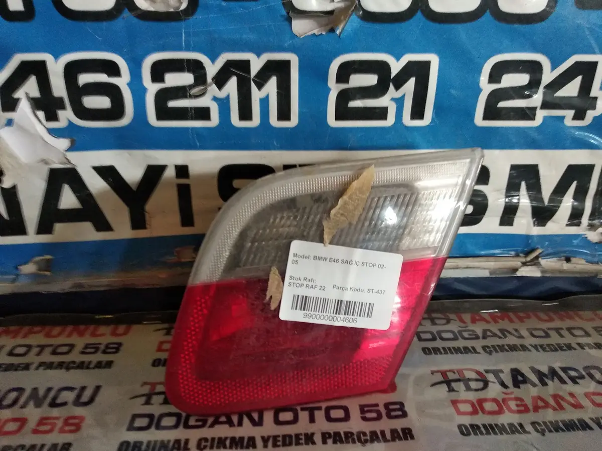 BMW 3 Serisi Sağ İç Stop E 46 Orjinal Çıkma 02-05