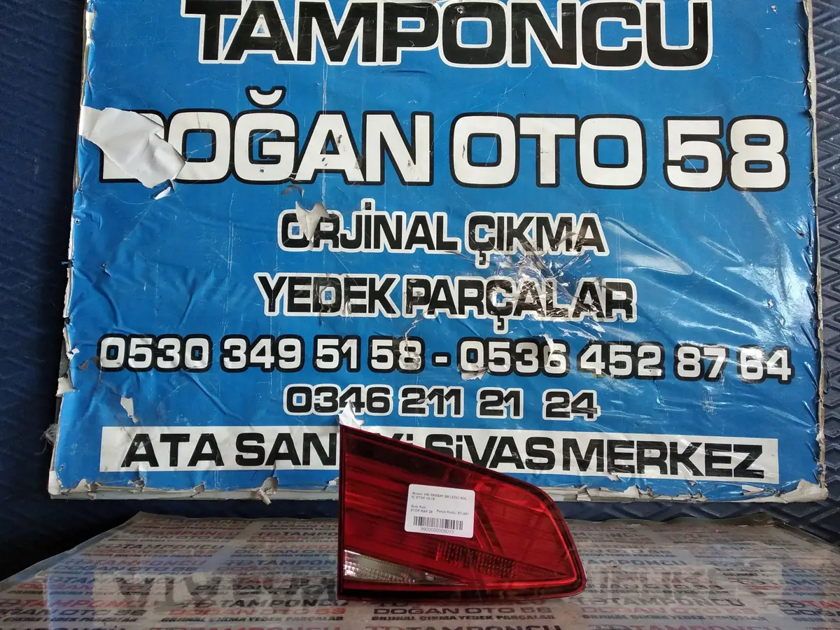 Volkswagen Passat B 8 Sol İç Stop Orjinal Çıkma 15-19