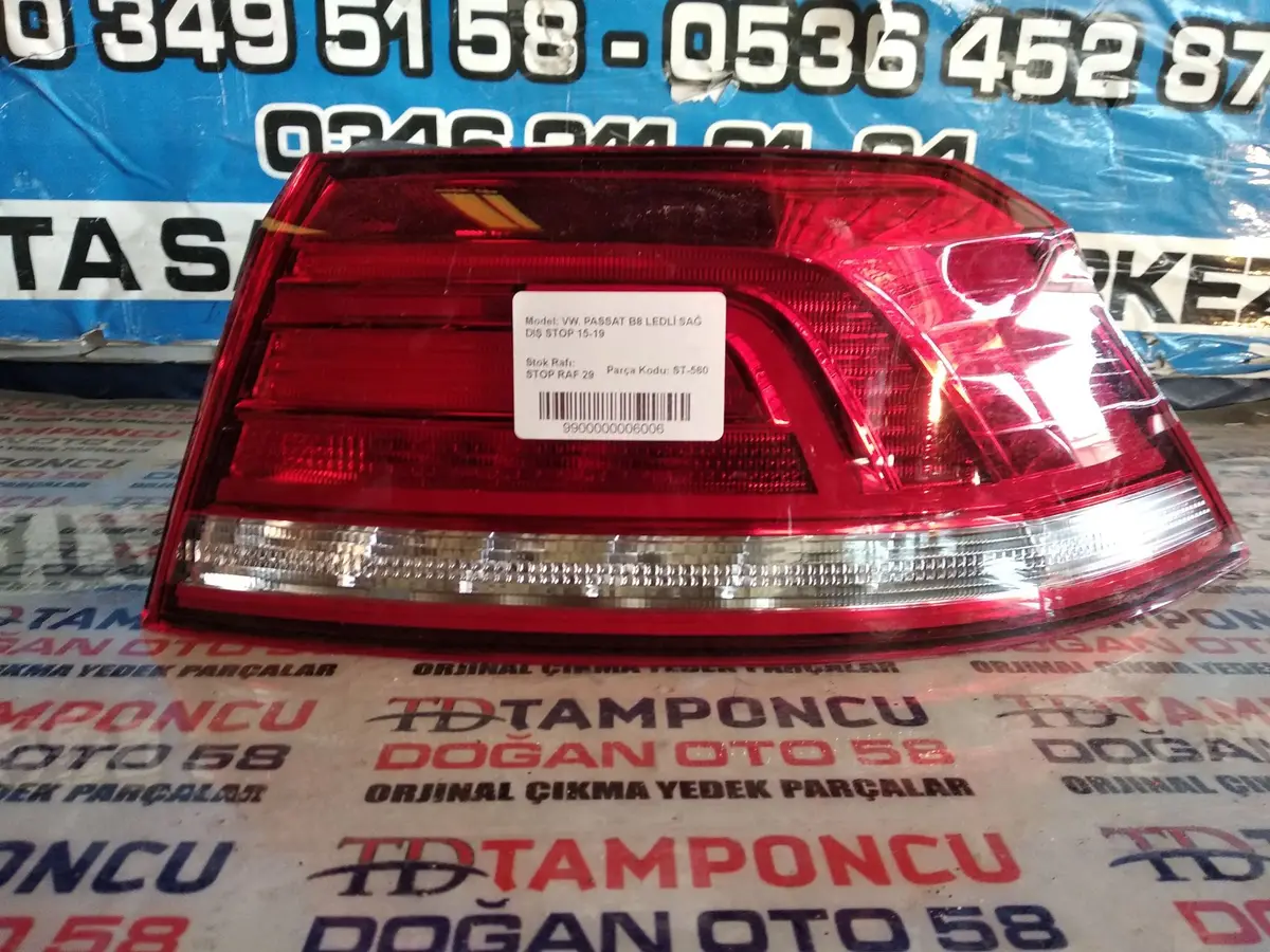Volkswagen Passat B 8 Sağ Dış Stop Ledli Orjinal Çıkma 15-19
