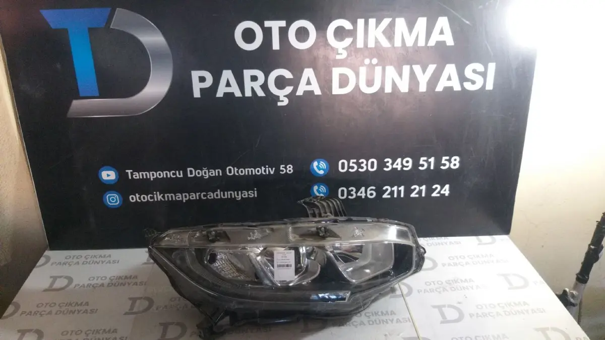 Honda Civic Sağ Far 16-18