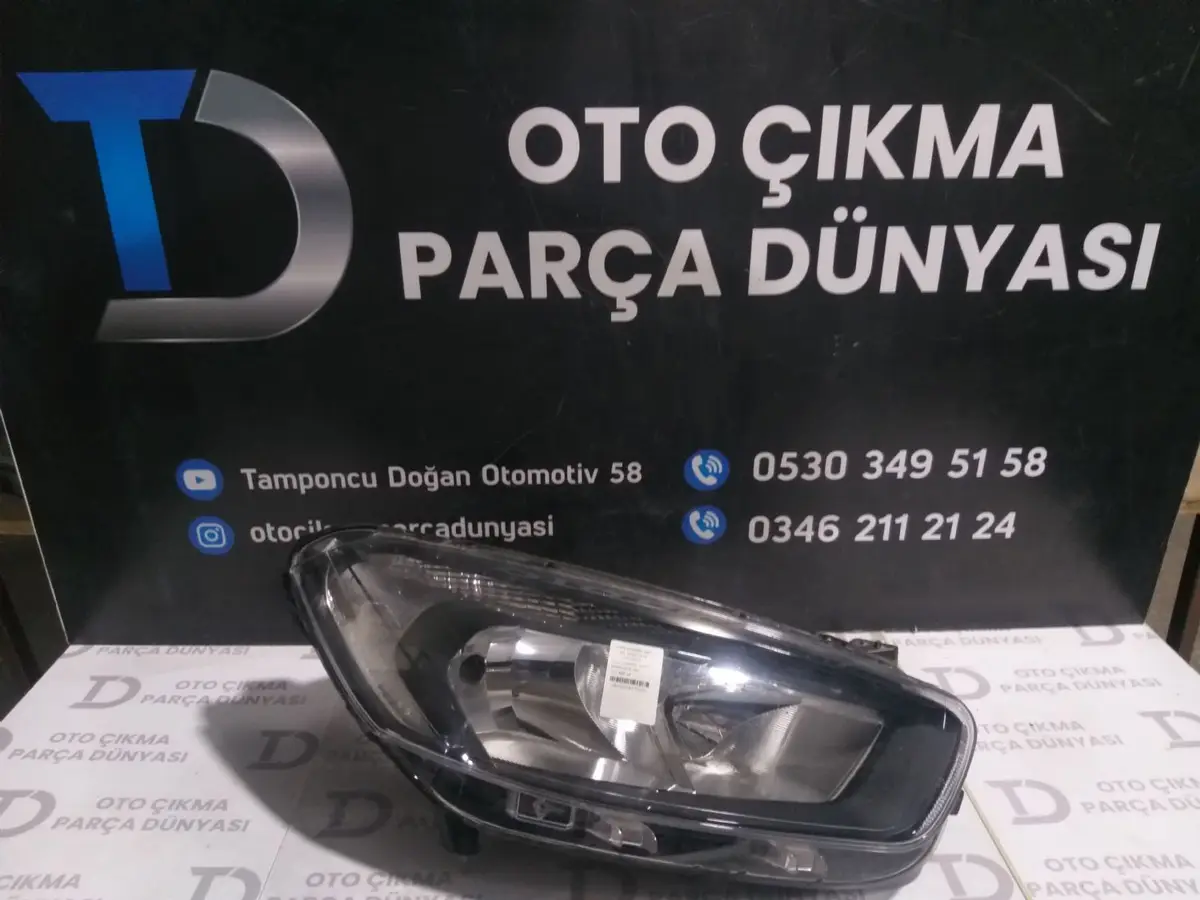 Ford Courier Sağ Far Siyah 14-18