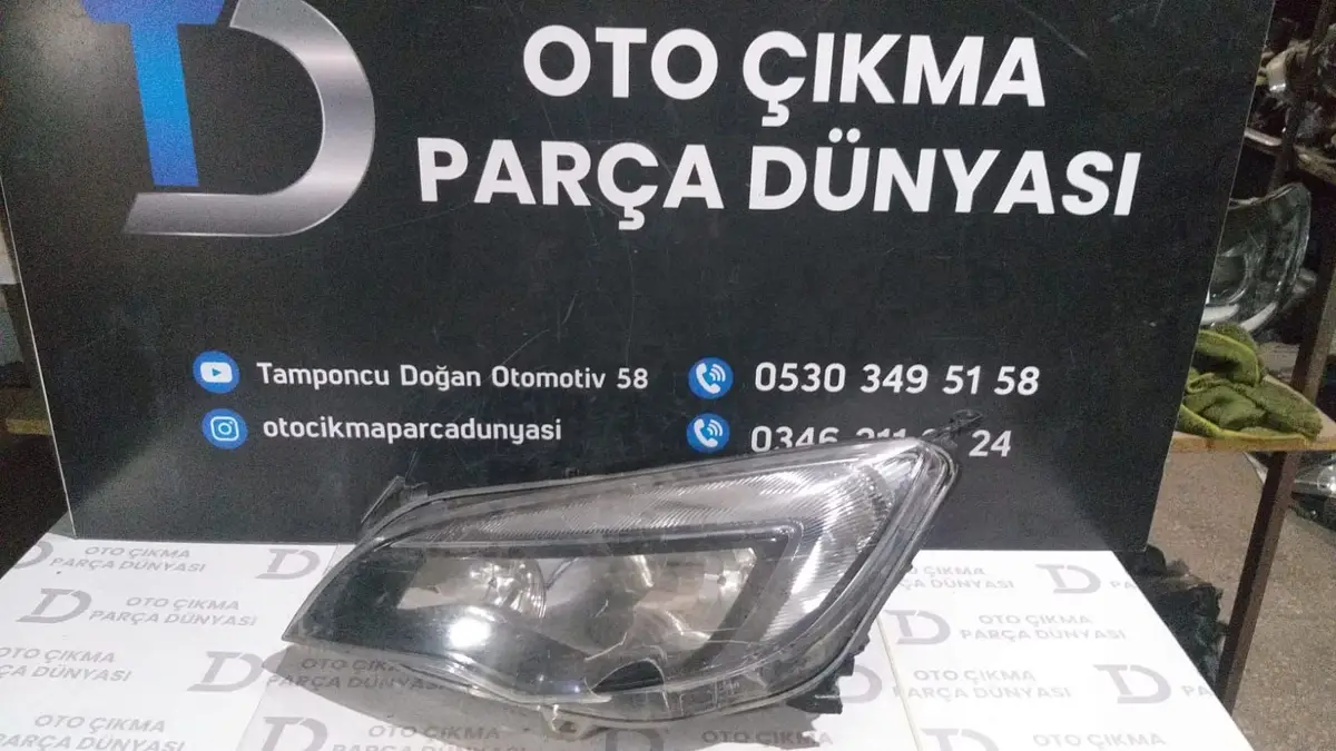 Opel Astra J Sol Far Cam Kırık