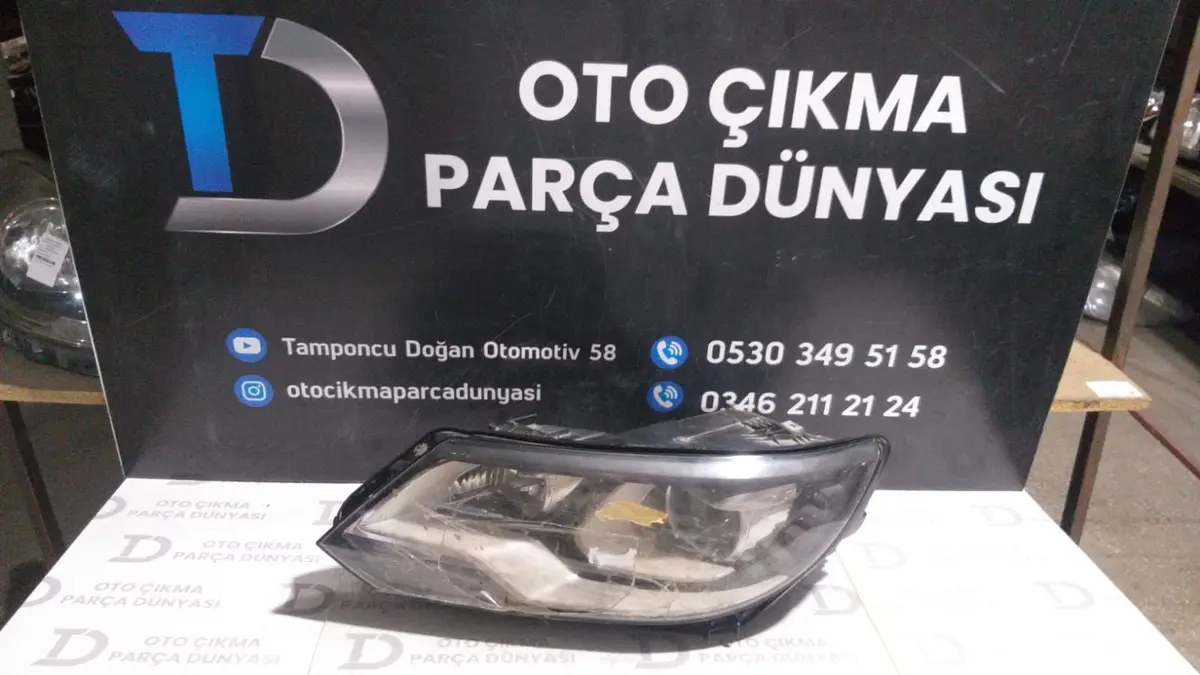 Volkswagen Tiguan Sol Far 11-16 Cam Kırık