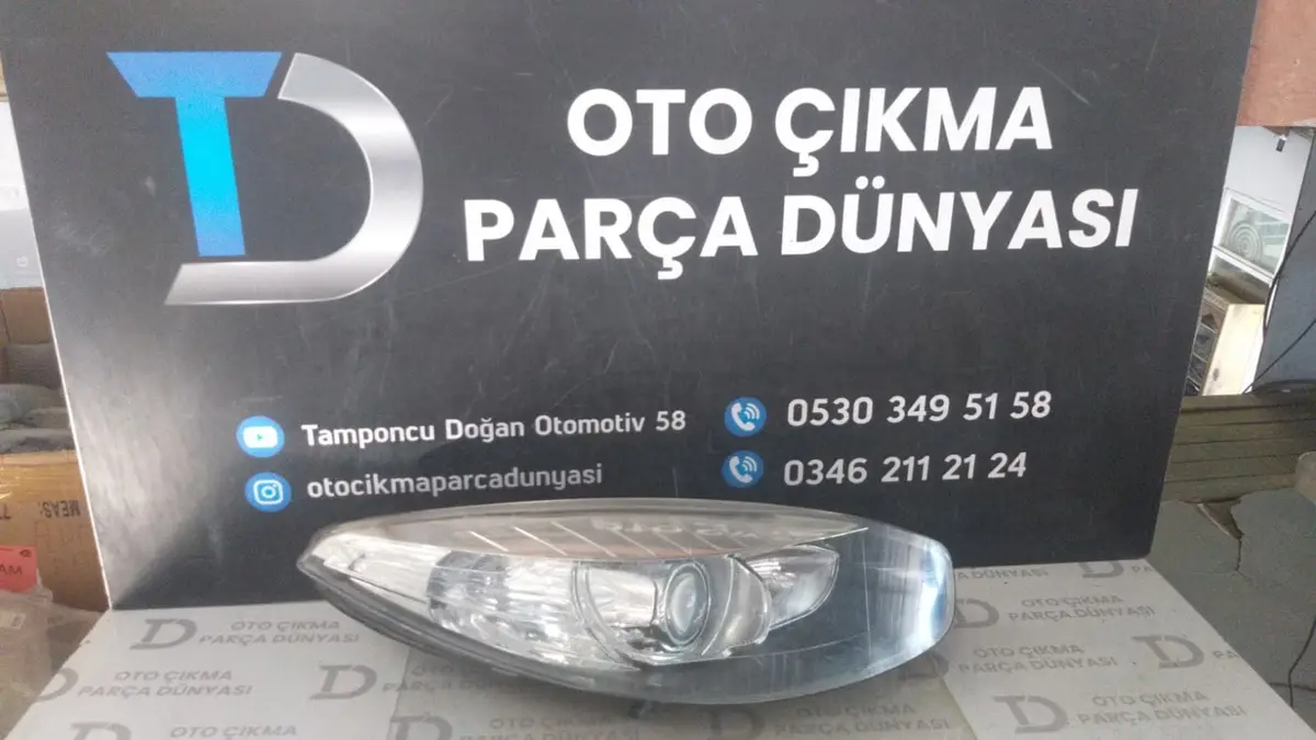 Renault Fluence Sağ Far Mercekli 15-17
