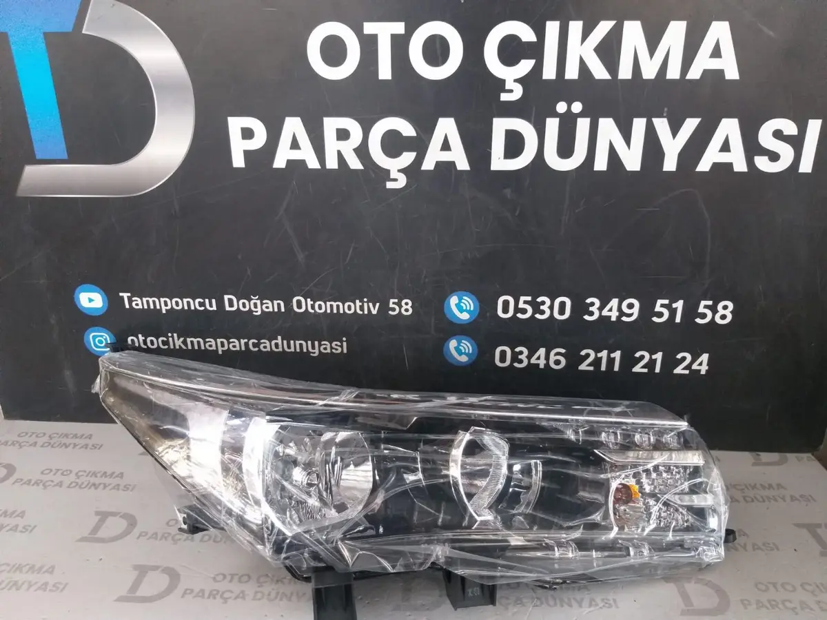 Toyota Corolla Ledli Sağ Far Nikelaj Çıtalı (13-16)