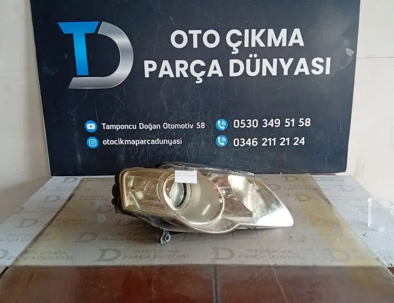Volkswagen Passat B6 Sağ Far Orjinal Çıkma (05-11)