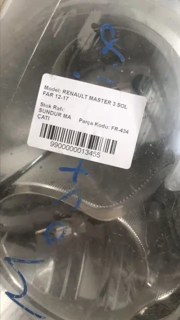 Renault Master 3 Sol Far Orjinal Çıkma 12-17