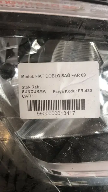 Fiat Doblo Sağ Orjinal Çıkma Far 09