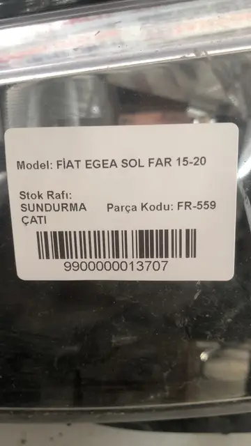 Fiat Egea Sol Far Orjinal Çıkma 15-20