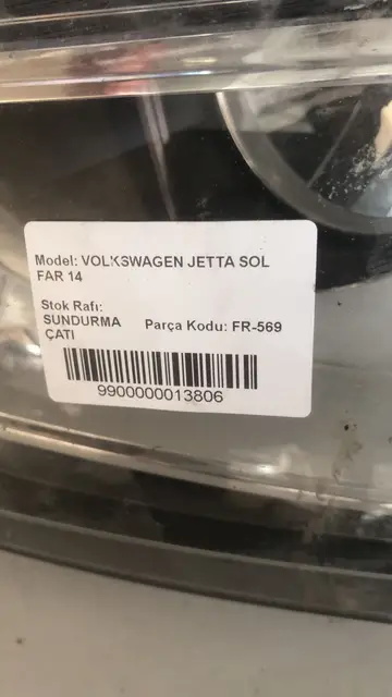Volkswagen Jetta Sol Far Orjinal Çıkma 14