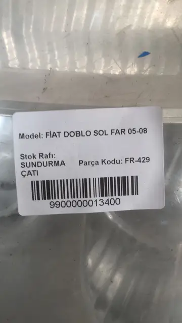 Fiat Doblo Sol Orjinal Çıkma Far 05-08
