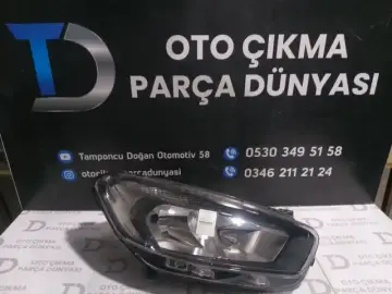 Ford Courier Sağ Far Siyah 14-18