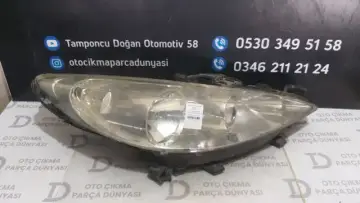 Peugeot 207 Sağ Far 06-09