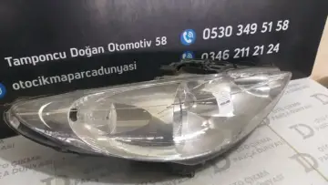 Peugeot 207 Sağ Far 06-09
