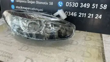 Renault Fluence Sağ Far 2013 Mercekli Siyah Çerçeveli Sıfır